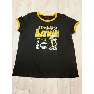 Batman‎ T-Shirt 2 Men's DC Comics Black Yellow Size 2XL Vintage Style